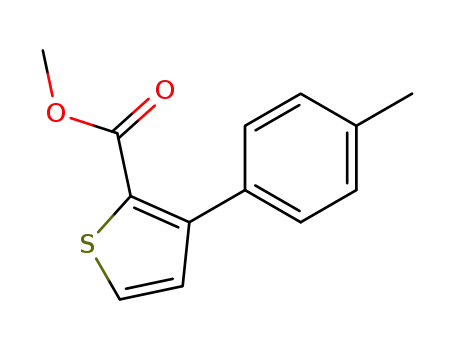 Molecular Structure of 91902-81-7 (3-(4-methylphenyl)-2-thiophenecarboxylic acid methyl ester)
