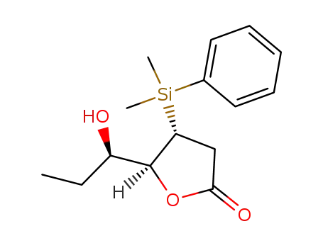 (-)-(4R,5S)-5-((1'S)-hydroxypropyl)-4-(phenyldimethylsilyl)-dihydrofuran-2-one