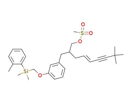 Methanesulfonic acid (E)-2-{3-[(dimethyl-o-tolyl-silanyl)-methoxy]-benzyl}-8,8-dimethyl-non-4-en-6-ynyl ester