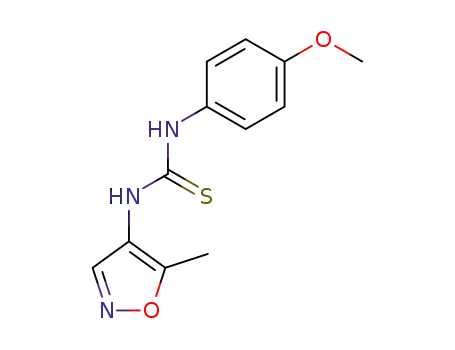 Molecular Structure of 122686-14-0 (N-(4-methoxyphenyl)-N'-(5-methylisoxazol-4-yl)thioharnstoff)