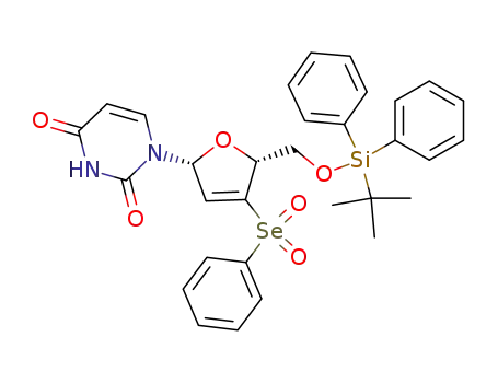 1-[(2R,5R)-4-Benzeneselenonyl-5-(tert-butyl-diphenyl-silanyloxymethyl)-2,5-dihydro-furan-2-yl]-1H-pyrimidine-2,4-dione