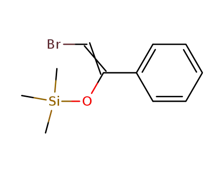 Molecular Structure of 61668-33-5 (Silane, [(2-bromo-1-phenylethenyl)oxy]trimethyl-)