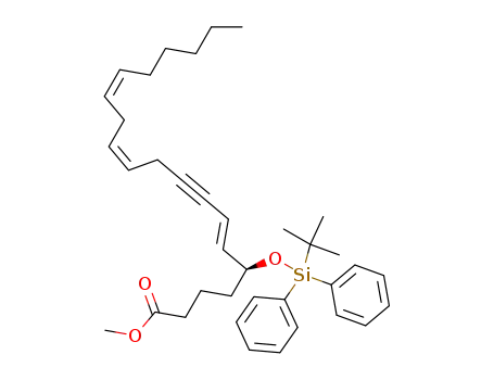 (6E,11Z,14Z)-(S)-5-(tert-Butyl-diphenyl-silanyloxy)-icosa-6,11,14-trien-8-ynoic acid methyl ester