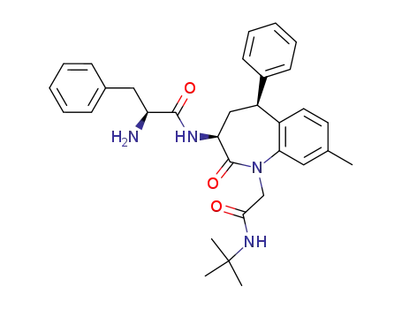 N-tert-butyl 2-<3-(L-2-amino-3-phenylpropionamido)-2-oxo-5-phenyl-8-methyl-2,3,4,5-tetrahydro-1H-1-benzazepin-1-yl>ethanoic acid amide