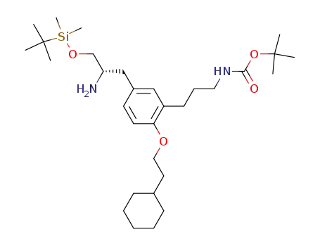 {3-[5-[(S)-2-Amino-3-(tert-butyl-dimethyl-silanyloxy)-propyl]-2-(2-cyclohexyl-ethoxy)-phenyl]-propyl}-carbamic acid tert-butyl ester