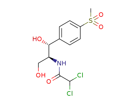 Molecular Structure of 90-91-5 (2,2-Dichloro-N-(2-hydroxy-1-(hydroxymethyl)-2-[4-(methylsulfonyl)pheny l]ethyl)acetamide)