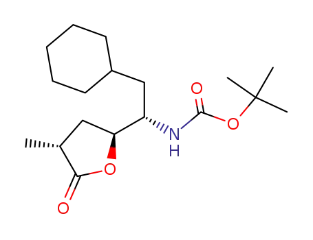 (3R,5S,1'S)-5-(1'-tert-butoxycarbonylamino-2'-cyclohexylethyl)-3-methyldihydrofuran-2(3H)-one