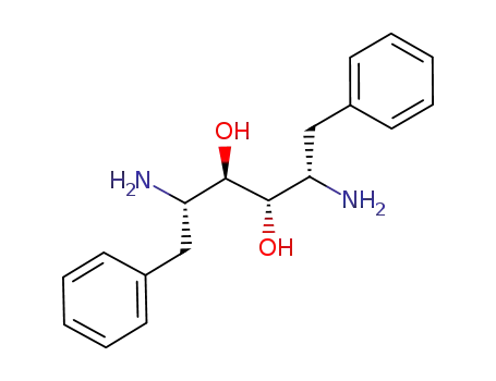 Molecular Structure of 134878-07-2 ((2S,3R,4S,5S)-2,5-diamino-3,4-dihydroxy-1,6-diphenylhexane)