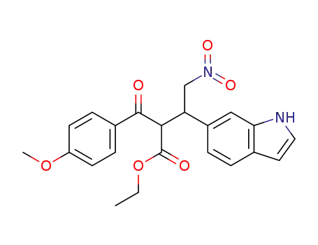 3-(1H-Indol-6-yl)-2-(4-methoxy-benzoyl)-4-nitro-butyric acid ethyl ester