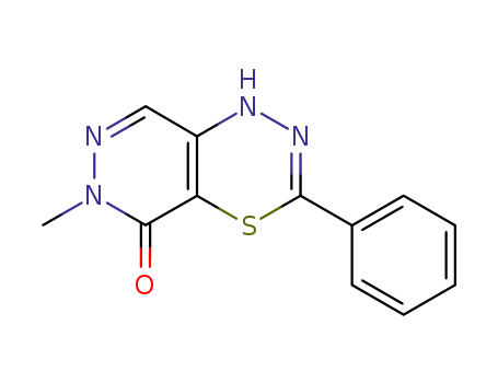 Molecular Structure of 90330-77-1 (1H-Pyridazino[4,5-e][1,3,4]thiadiazin-5(6H)-one, 6-methyl-3-phenyl-)