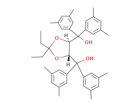 Molecular Structure of 138710-29-9 ((4R,5R)-2,2-Diethyl-4,5-bis(hydroxydi-3,5-xylylmethyl)-1,3-dioxolane)