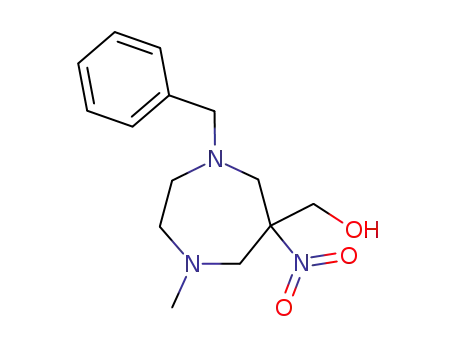 Molecular Structure of 129295-40-5 (1-benzyl-6-hydroxymethyl-4-methyl-6-nitrohexahydro-1H-1,4-diazepine)