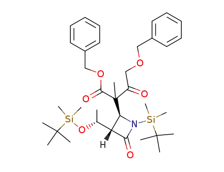 4-Benzyloxy-2-{(2S,3S)-1-(tert-butyl-dimethyl-silanyl)-3-[(R)-1-(tert-butyl-dimethyl-silanyloxy)-ethyl]-4-oxo-azetidin-2-yl}-2-methyl-3-oxo-butyric acid benzyl ester