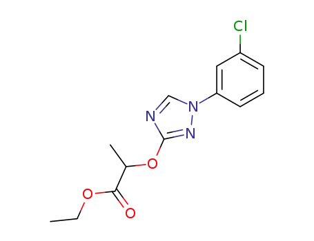 Molecular Structure of 110607-59-5 (ethyl 2-{[1-(3-chlorophenyl)-1H-1,2,4-triazol-3-yl]oxy}propanoate)