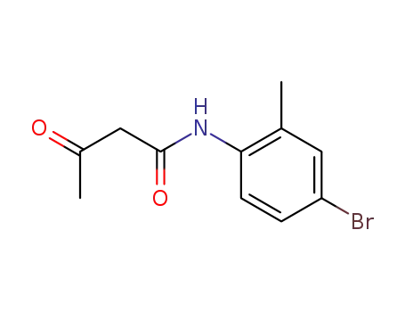 Molecular Structure of 23939-48-2 (Butanamide, N-(4-bromo-2-methylphenyl)-3-oxo-)