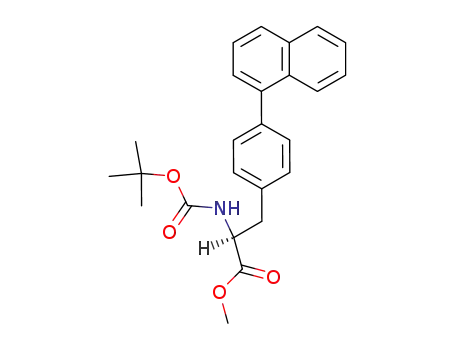 Molecular Structure of 137255-89-1 (L-Phenylalanine, N-[(1,1-dimethylethoxy)carbonyl]-4-(1-naphthalenyl)-,
methyl ester)