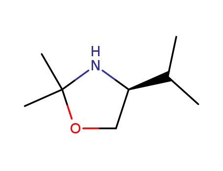 Molecular Structure of 124716-43-4 (Oxazolidine, 2,2-dimethyl-4-(1-methylethyl)-, (S)-)