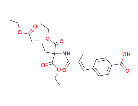 3-Butene-1,1,4-tricarboxylic acid,  1-[[3-(4-carboxyphenyl)-2-methyl-1-oxo-2-propenyl]amino]-, triethyl  ester, (E,E)-