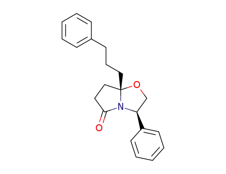 Molecular Structure of 675589-41-0 ((3R,7aS)-3-phenyl-7a-(3-phenylpropyl)-2,3,7,7a-tetrahydropyrrolo[2,1-b]oxazol-5-one)