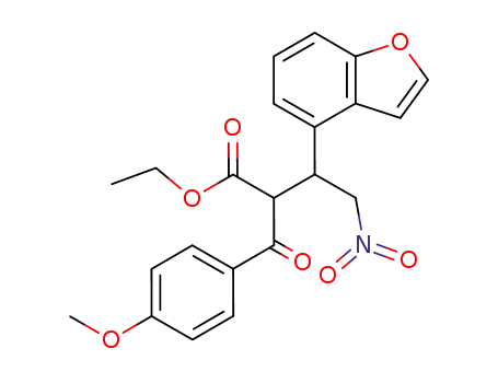 3-Benzofuran-4-yl-2-(4-methoxy-benzoyl)-4-nitro-butyric acid ethyl ester