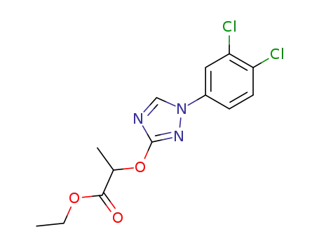 Molecular Structure of 110607-60-8 (ethyl 2-{[1-(3,4-dichlorophenyl)-1H-1,2,4-triazol-3-yl]oxy}propanoate)