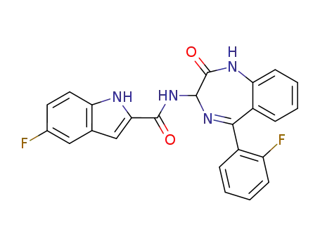 1,3-Dihydro-3-(RS)-(5-fluoroindole-2-carbonylamino)-5-(2-fluorophenyl)-2H-1,4-benzodiazepin-2-one