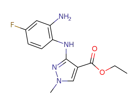 ethyl 3-(2-amino-4-fluoroanilino)-1-methylpyrazole-4-carboxylate