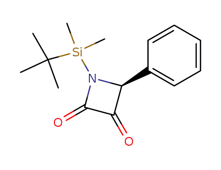 Molecular Structure of 182155-26-6 ((S)-1-(tert-Butyl-dimethyl-silanyl)-4-phenyl-azetidine-2,3-dione)
