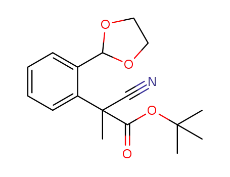 tert-butyl 2-(2-(1,3-dioxolan-2-yl)phenyl)-2-cyanopropanoate