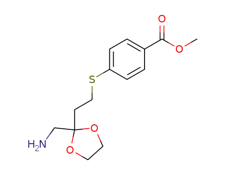 4-[2-(2-Aminomethyl-[1,3]dioxolan-2-yl)-ethylsulfanyl]-benzoic acid methyl ester