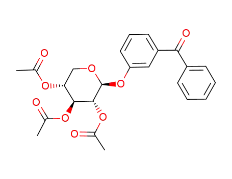 Acetic acid (2S,3R,4S,5R)-4,5-diacetoxy-2-(3-benzoyl-phenoxy)-tetrahydro-pyran-3-yl ester