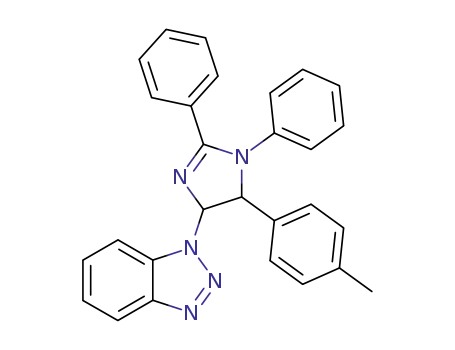 Molecular Structure of 173469-07-3 (4-(benzotriazol-1-yl)-1,2-diphenyl-5-(4-methylphenyl)-4,5-dihydroimidazole)