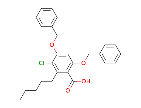 4,6-Bis-benzyloxy-3-chloro-2-pentyl-benzoic acid