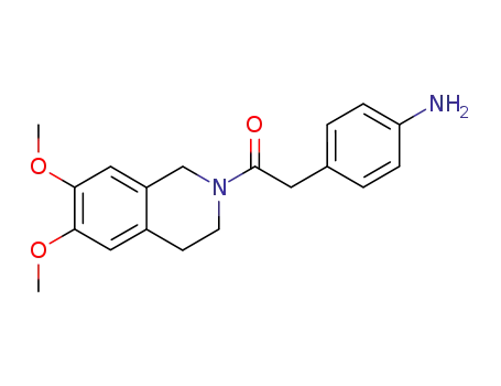 Molecular Structure of 1018524-30-5 (2-(4-Amino-phenyl)-1-(6,7-dimethoxy-3,4-dihydro-1H-isoquinolin-2-yl)-ethanone)