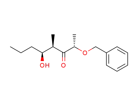 Molecular Structure of 164145-47-5 (3-Octanone, 5-hydroxy-4-methyl-2-(phenylmethoxy)-, (2S,4R,5S)-)