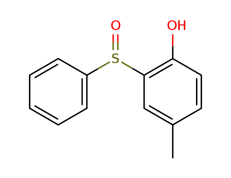 Molecular Structure of 64790-78-9 (Phenol, 4-methyl-2-(phenylsulfinyl)-)