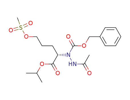 isopropyl (S)-2-(2-acetyl-1-benzyloxycarbonylhydrazino)-5-(methanesulfonyloxy)pentanoate
