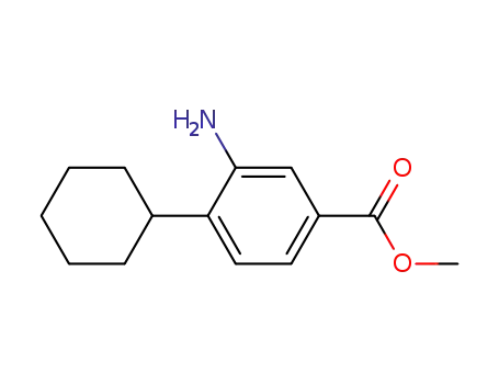 Molecular Structure of 191287-06-6 (3-AMINO-4-CYCLOHEXYL-BENZOIC ACID METHYL ESTER)