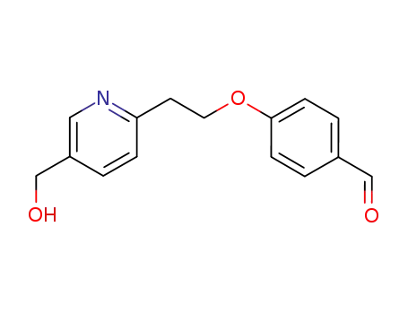 Molecular Structure of 184766-83-4 (Benzaldehyde, 4-[2-[5-(hydroxymethyl)-2-pyridinyl]ethoxy]-)