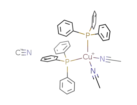 Cu(CH<sub>3</sub>CN)2(P(C<sub>6</sub>H<sub>5</sub>)3)2<sup>(1+)</sup>*CN<sup>(1-)</sup>=[Cu(CH<sub>3</sub>CN)2(P(C<sub>6</sub>H<sub>5</sub>)3)2]CN