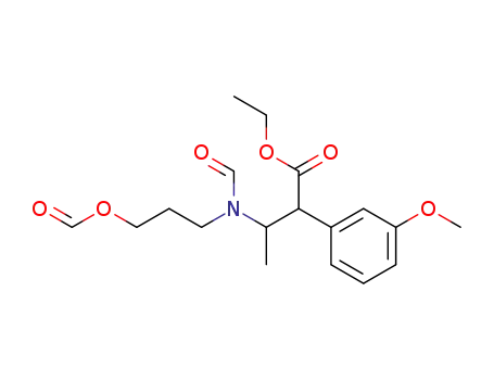 ethyl 2-(m-methoxyphenyl)-3-<N-formyl-N-<(3'-formyloxy)propyl>amino>butanoate