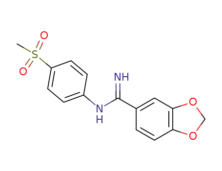 1,3-Benzodioxole-5-carboximidamide, N-[4-(methylsulfonyl)phenyl]-