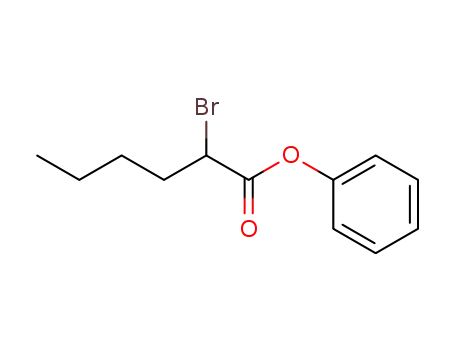 Molecular Structure of 167564-63-8 (Hexanoic acid, 2-bromo-, phenyl ester)