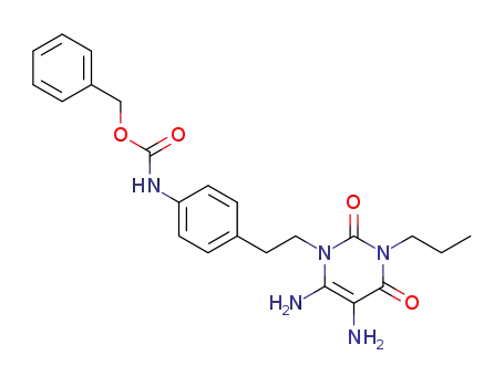 Molecular Structure of 149340-99-8 (5,6-diamino-1-(4-benzyloxycarbonylaminophenethyl)-3-propyluracil)