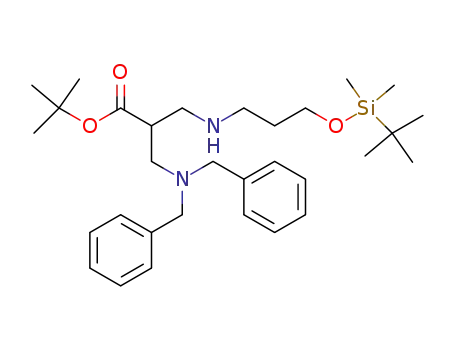 N,N-dibenzyl-2-<<3-(tert-butyldimethylsiloxy)propylamino>methyl>-β-alanine, tert butyl ester