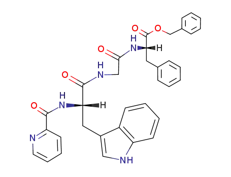 Molecular Structure of 189580-68-5 (L-Phenylalanine, N-(2-pyridinylcarbonyl)-L-tryptophylglycyl-, phenylmethyl
ester)