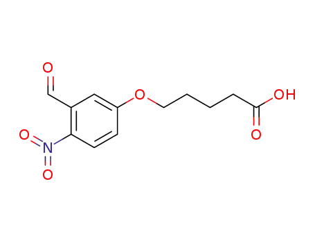Molecular Structure of 105728-07-2 (Pentanoic acid, 5-(3-formyl-4-nitrophenoxy)-)