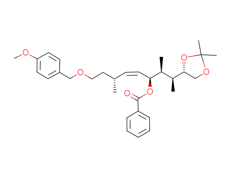 Benzoic acid (Z)-(1S,4R)-1-[(1S,2S)-2-((S)-2,2-dimethyl-[1,3]dioxolan-4-yl)-1-methyl-propyl]-6-(4-methoxy-benzyloxy)-4-methyl-hex-2-enyl ester