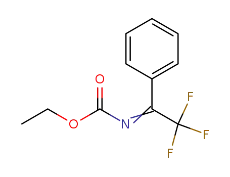 Molecular Structure of 63116-59-6 (Carbamic acid, (2,2,2-trifluoro-1-phenylethylidene)-, ethyl ester)