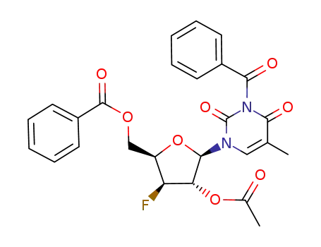 N<sup>3</sup>-benzoyl-1-(2-O-acetyl-5-O-benzoyl-3-deoxy-3-fluoro-β-D-xylofuranosyl)thymine